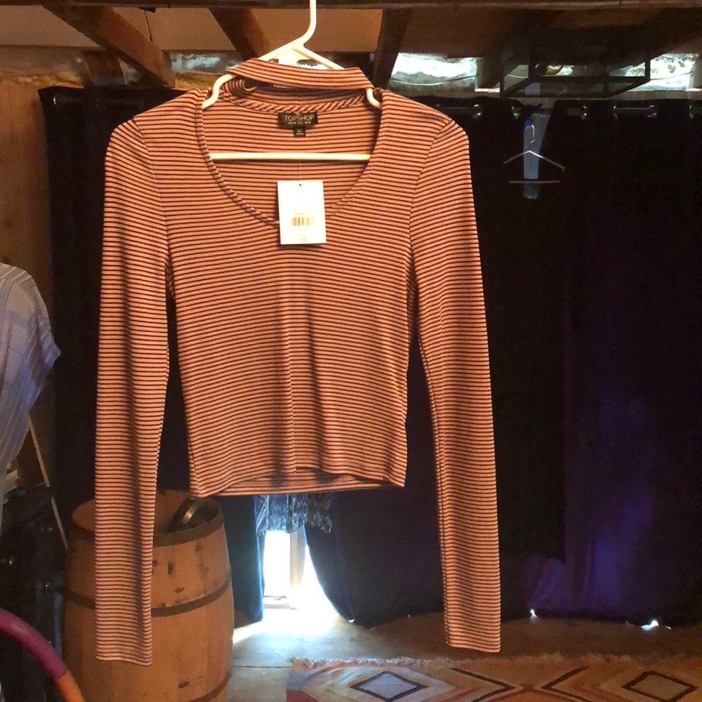 Tall long sleeve striped top